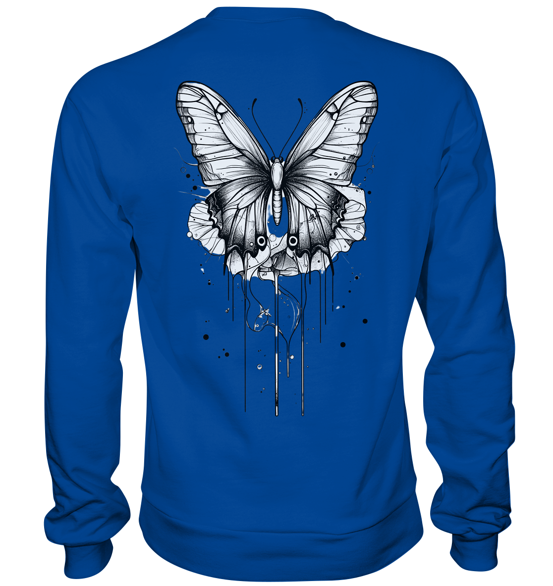 Schmetterlings träume (nur Rückseiten Druck) - Basic Sweatshirt