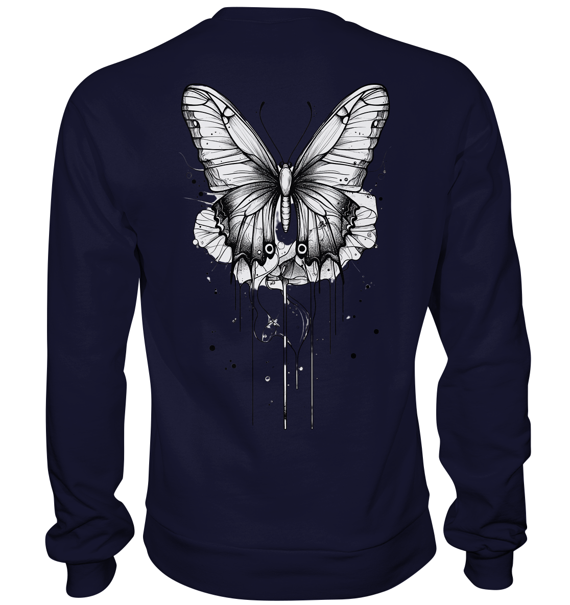 Schmetterlings träume (nur Rückseiten Druck) - Basic Sweatshirt