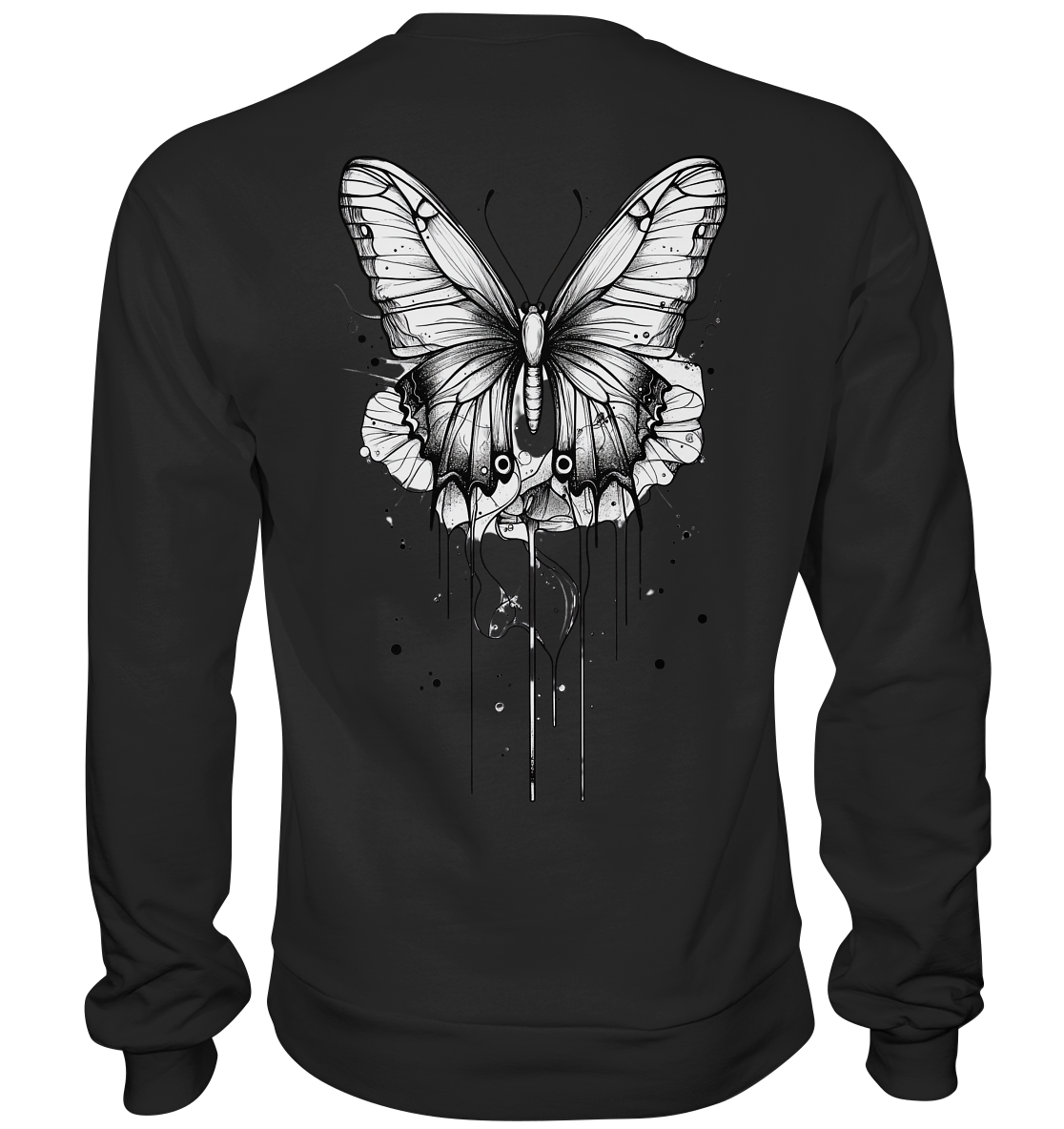 Schmetterlings träume (nur Rückseiten Druck) - Basic Sweatshirt