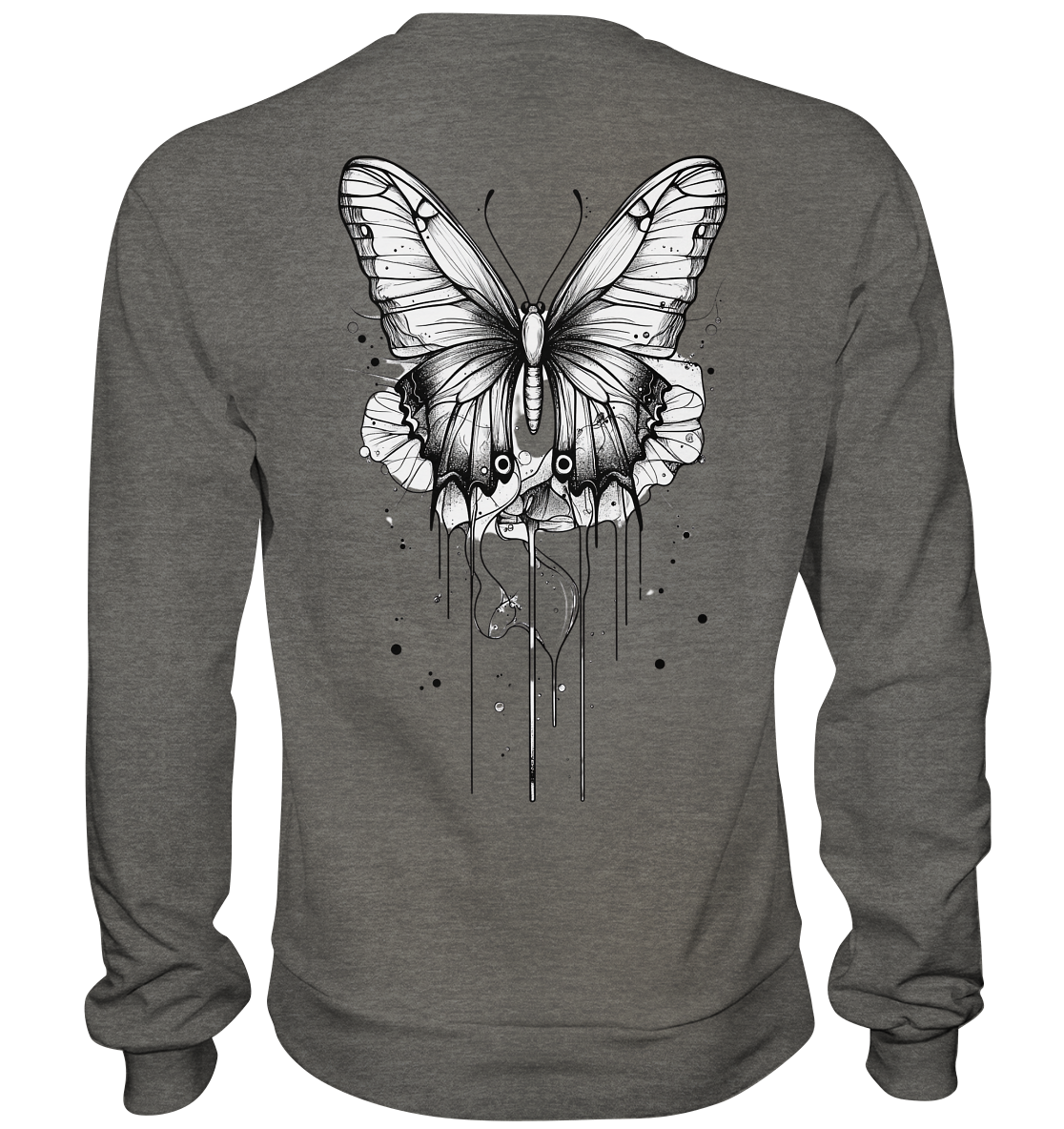 Schmetterlings träume (nur Rückseiten Druck) - Basic Sweatshirt