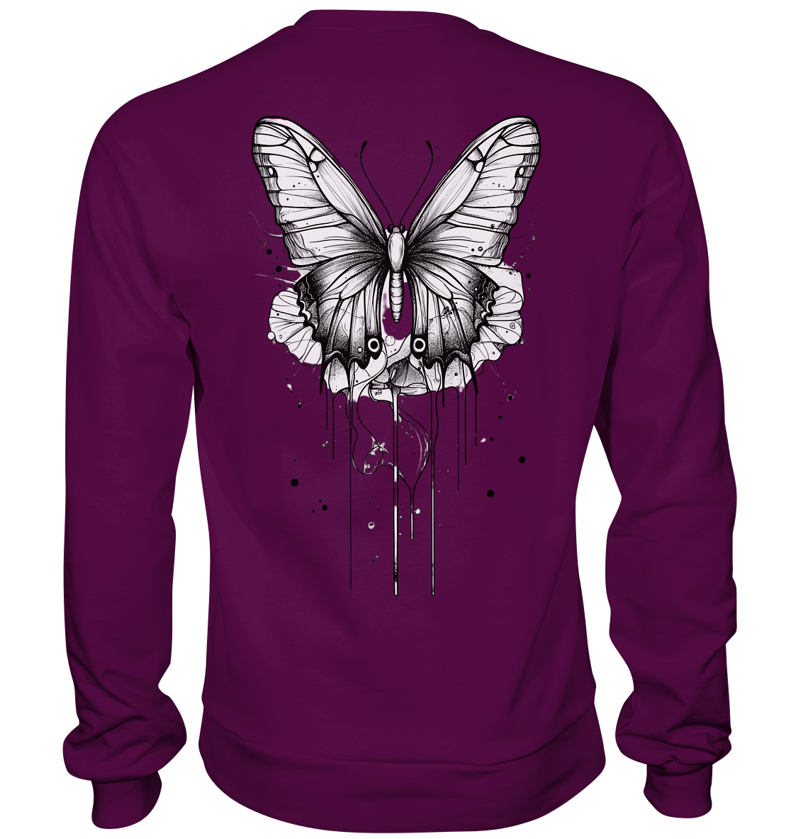 Schmetterlings träume (nur Rückseiten Druck) - Basic Sweatshirt