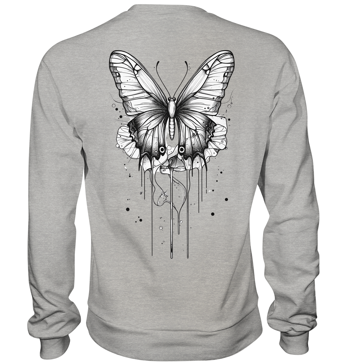 Schmetterlings träume (nur Rückseiten Druck) - Basic Sweatshirt