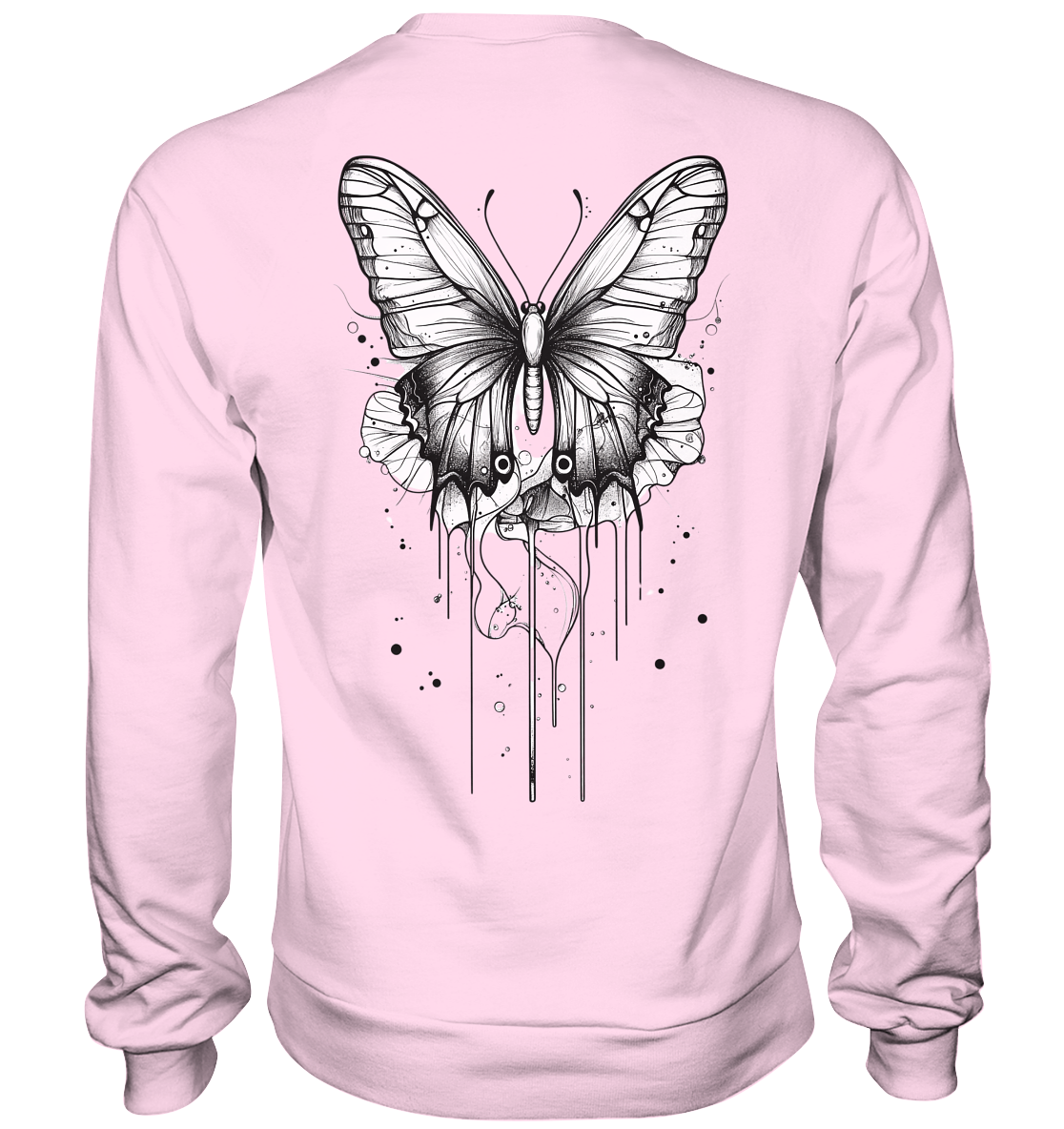 Schmetterlings träume (nur Rückseiten Druck) - Basic Sweatshirt