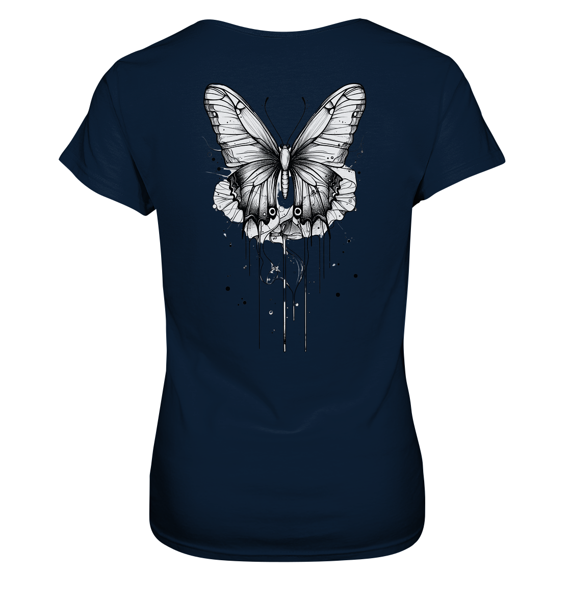 Schmetterlings träume (nur Rückseiten Druck) - Ladies Premium Shirt
