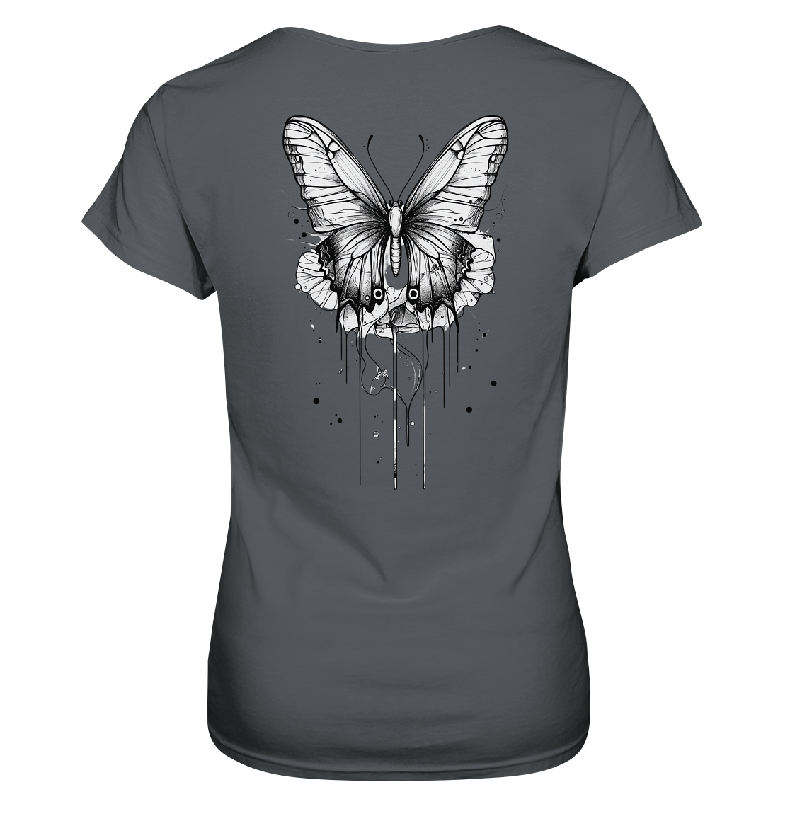 Schmetterlings träume (nur Rückseiten Druck) - Ladies Premium Shirt