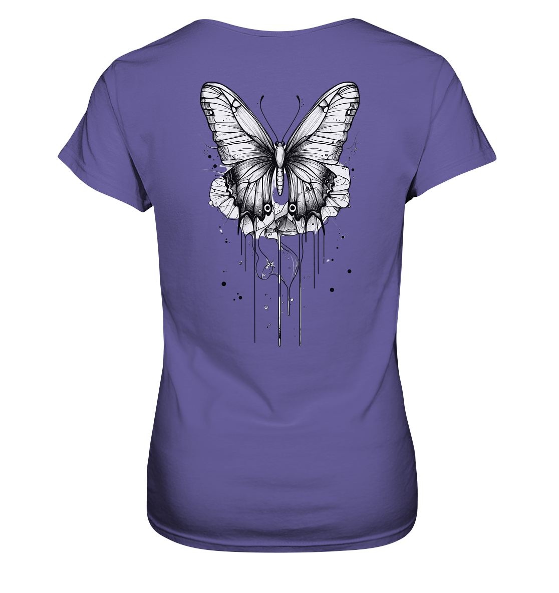 Schmetterlings träume (nur Rückseiten Druck) - Ladies Premium Shirt