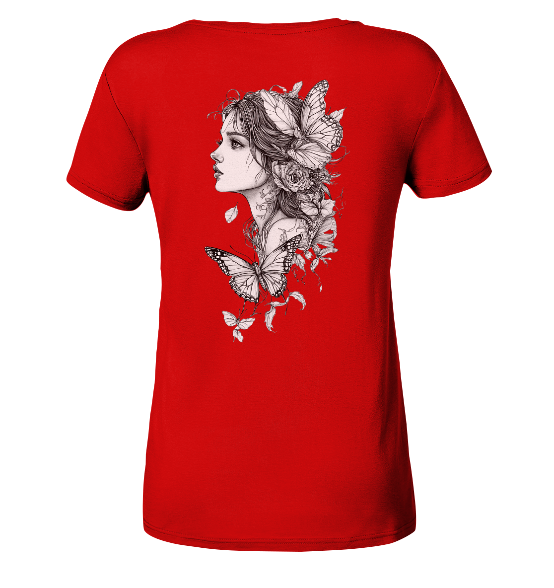 Schmetterlings träume - Ladies V-Neck Shirt