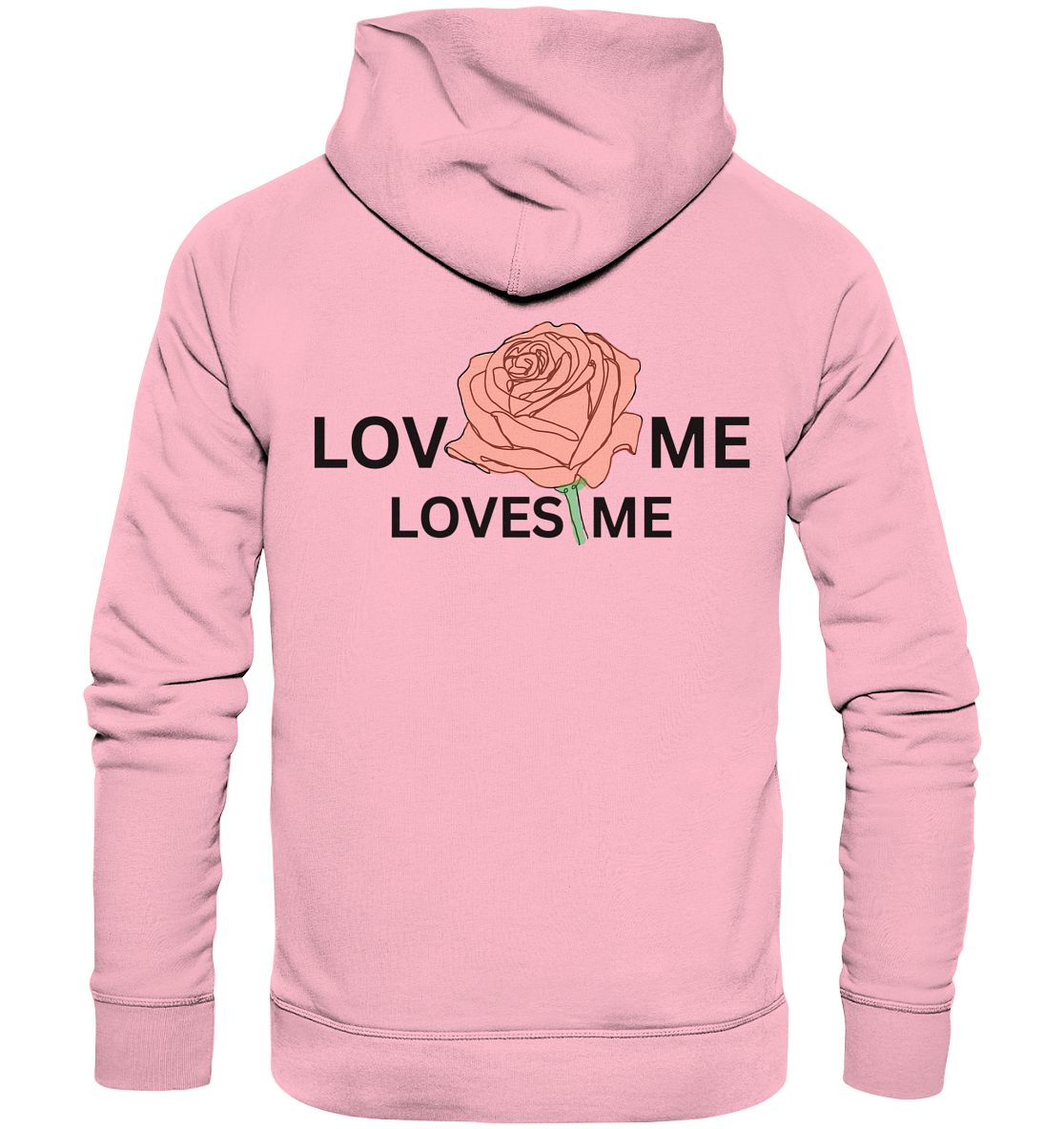 LOVES ME (Rote Rose) - Organic Basic Hoodie