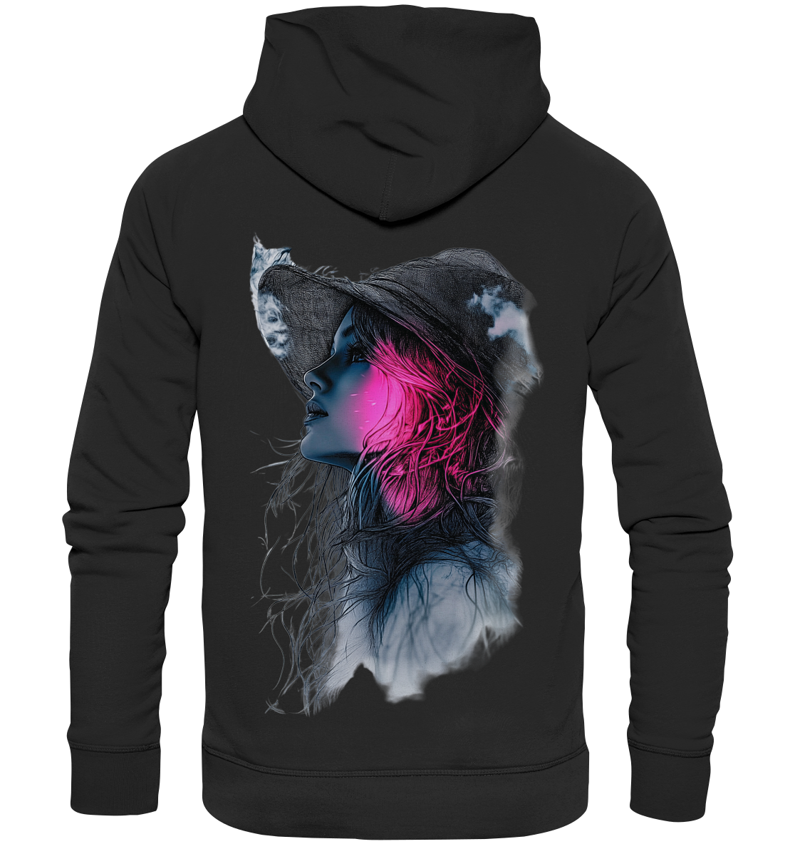 Frau (Rückseiten Druck) - Organic Fashion Hoodie
