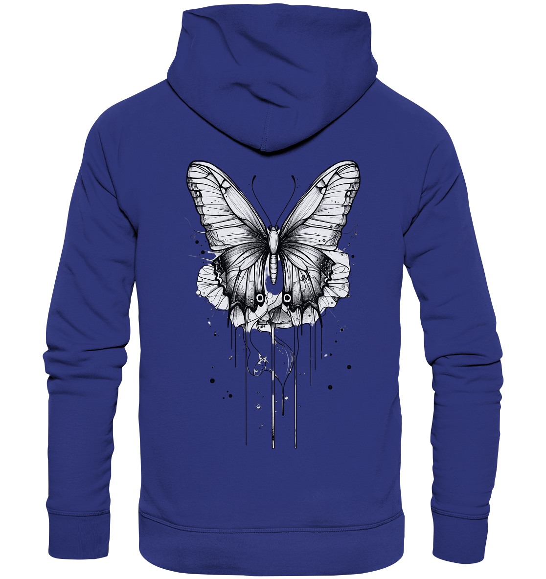 Schmetterlings träume (nur Rückseiten Druck) - Organic Hoodie