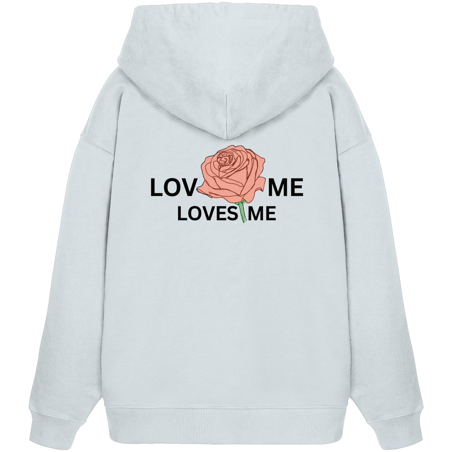LOVES ME (Rote Rose) - Organic Oversize Hoodie