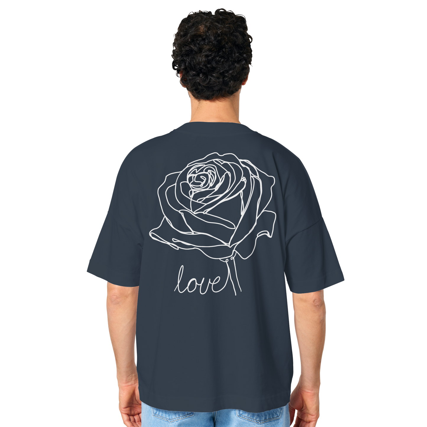 Rosen look Dunkel - Organic Oversize Shirt