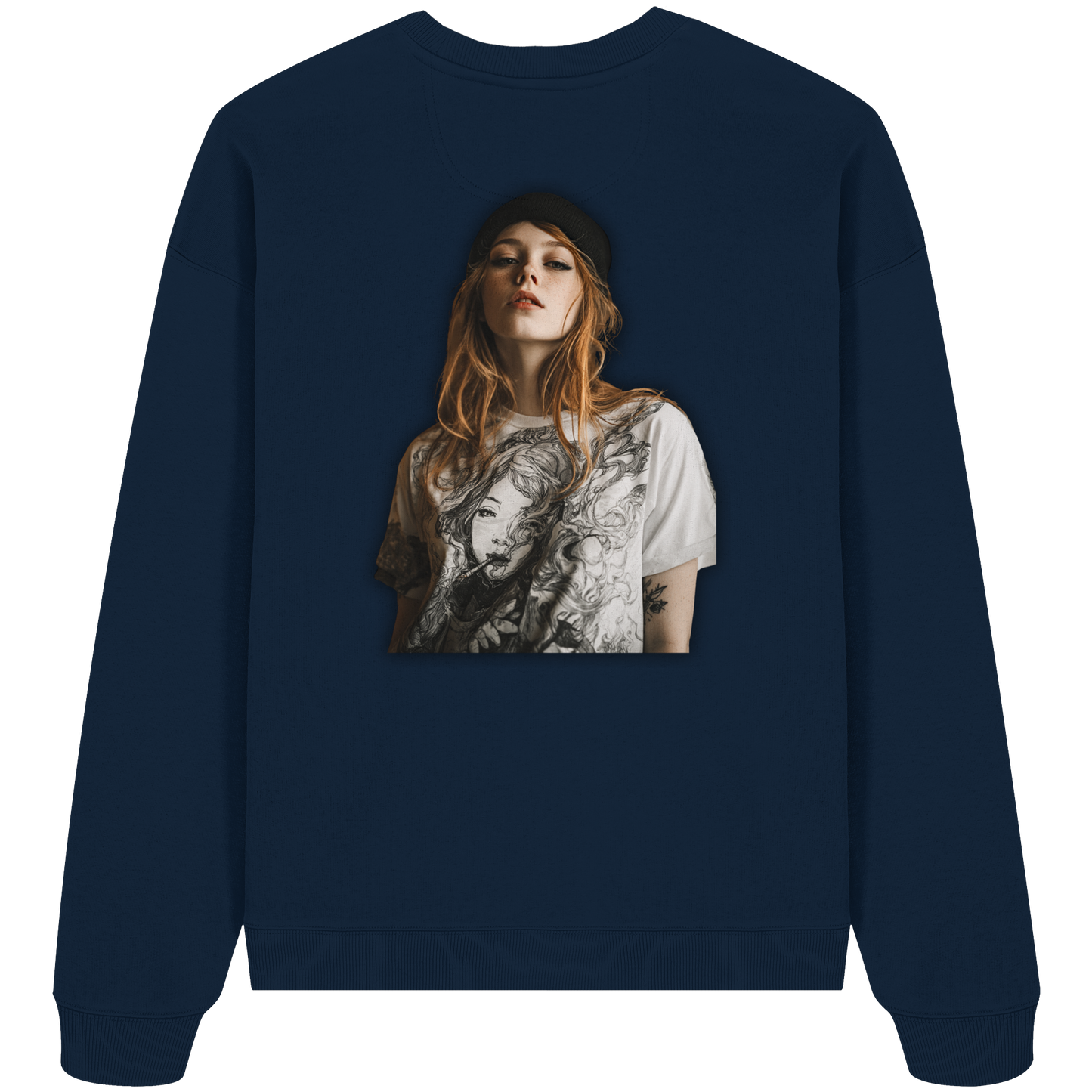 I only smoke the good Stuff (Schwarz) - Organic Oversize Sweatshirt