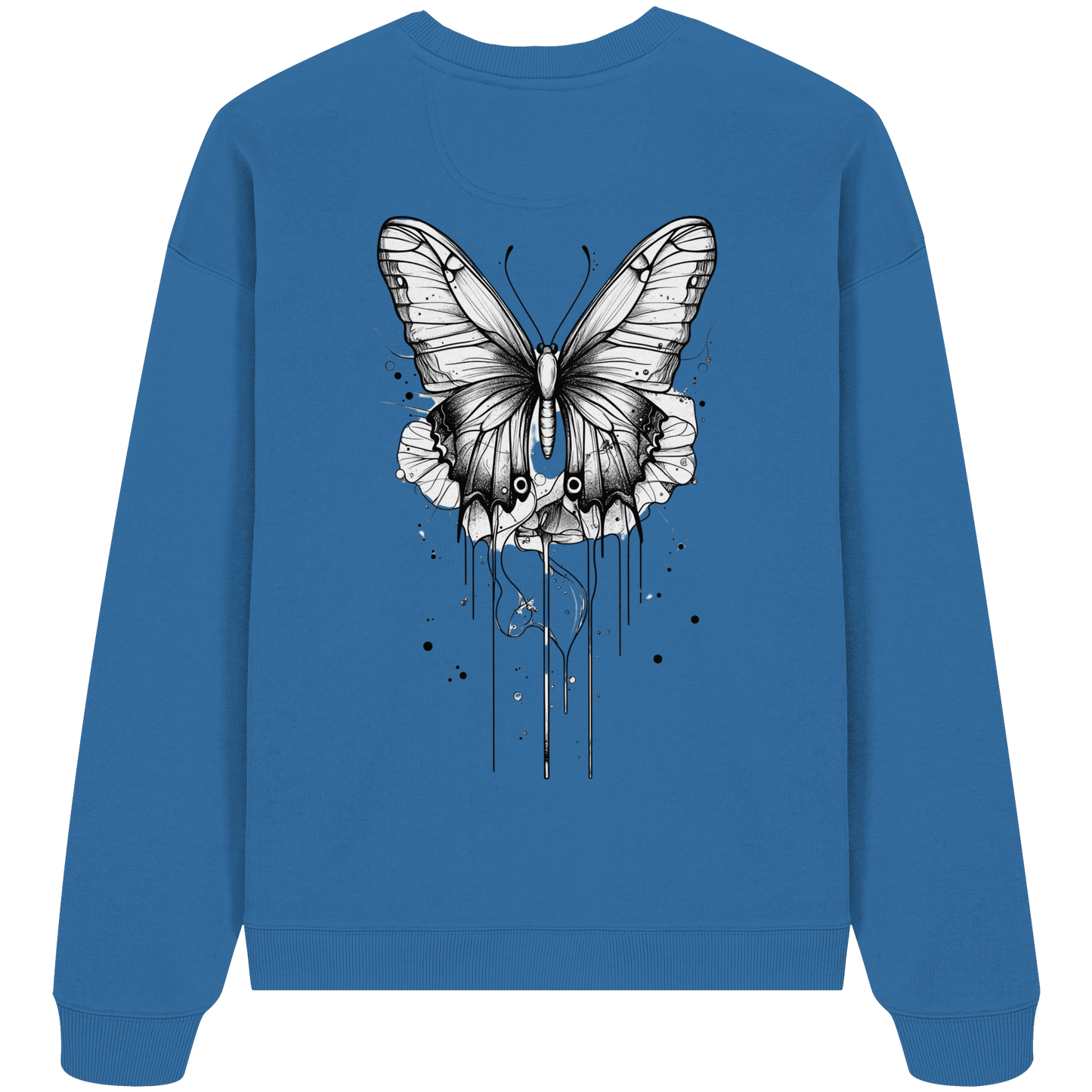 Schmetterlings träume (nur Rückseiten Druck) - Organic Oversize Sweatshirt