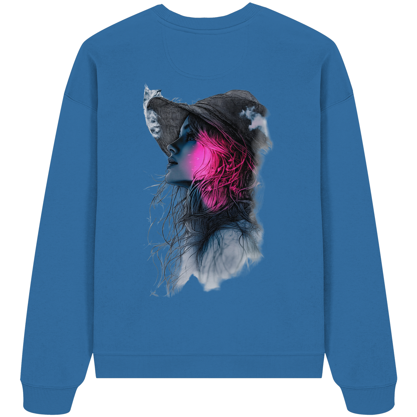 Frau (Rückseiten Druck) - Organic Oversize Sweatshirt