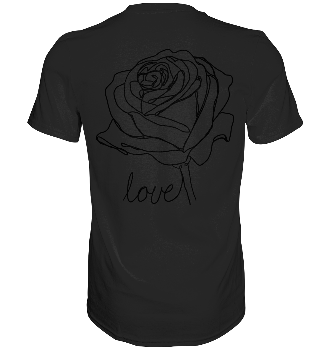 Rosen look T-shirt vor-Rückseite, verschiedene Farben - Premium Shirt