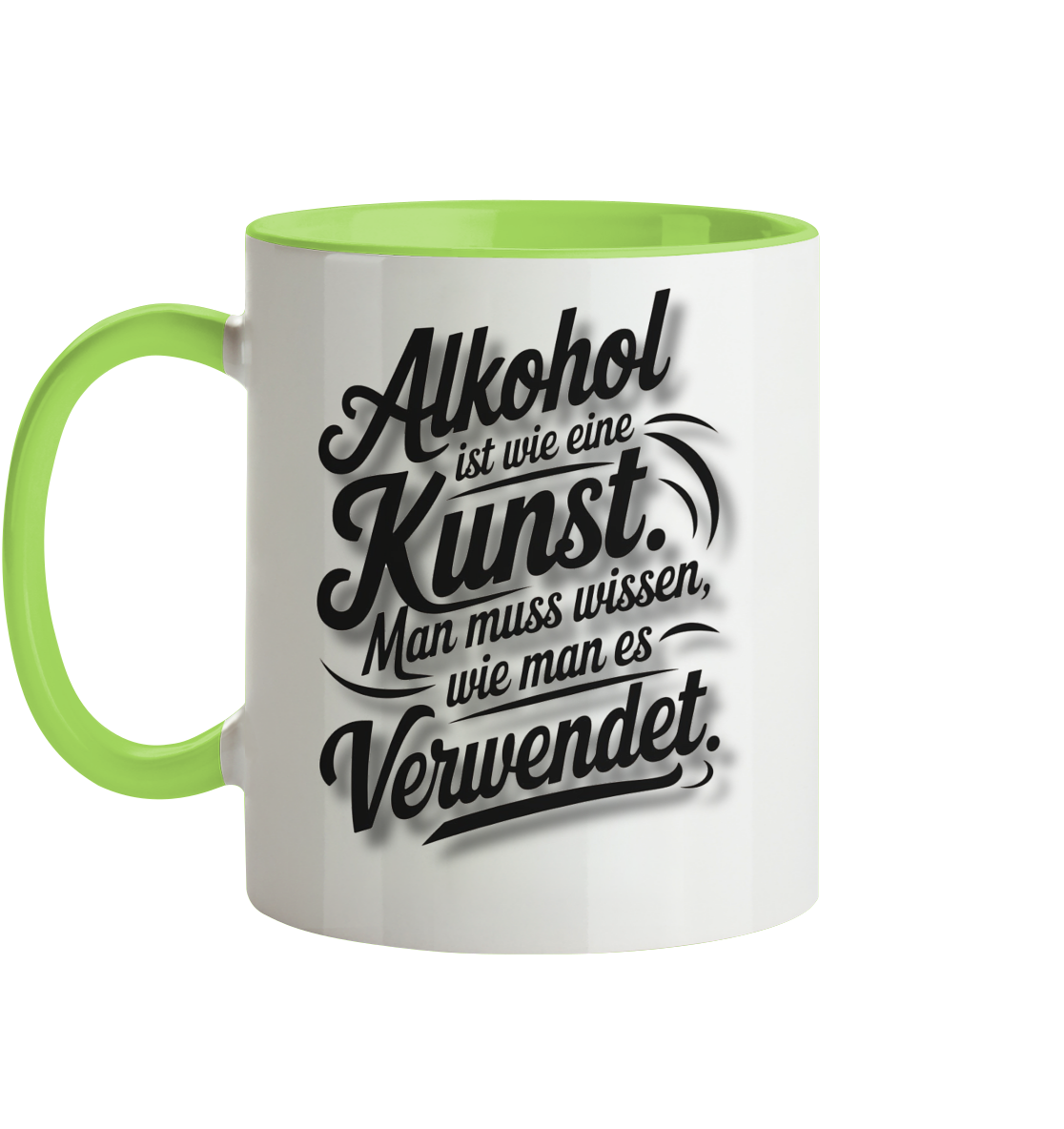 Alkohol ist wie Kunst Tasse - Tasse zweifarbig