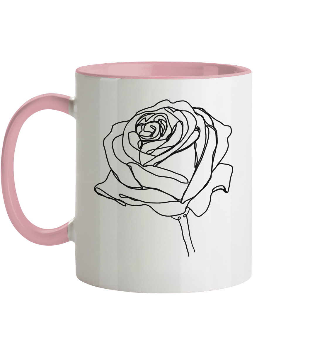 Zweifarbige Blumen Tasse - Tasse zweifarbig