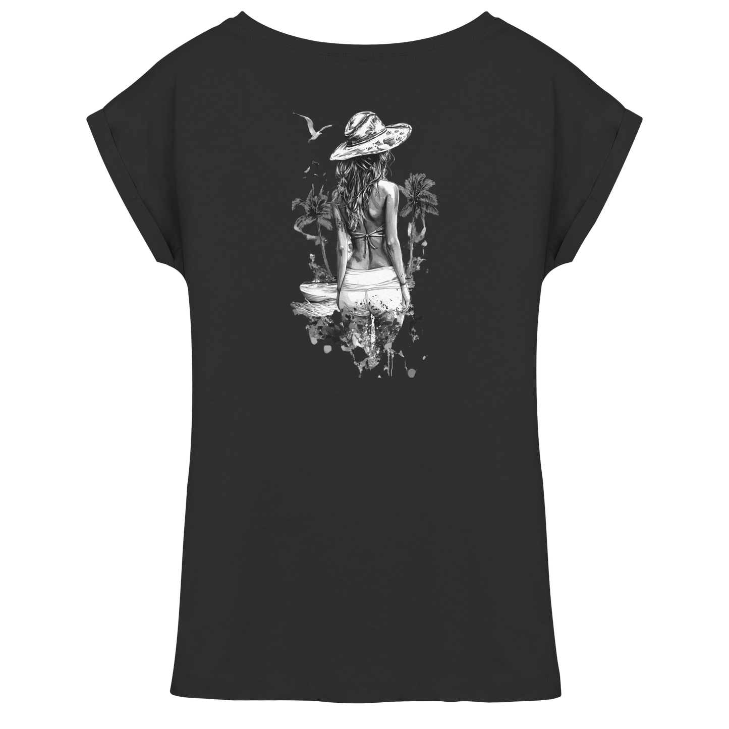 Sommer Vibes - Womens Extended Shoulder T-Shirt