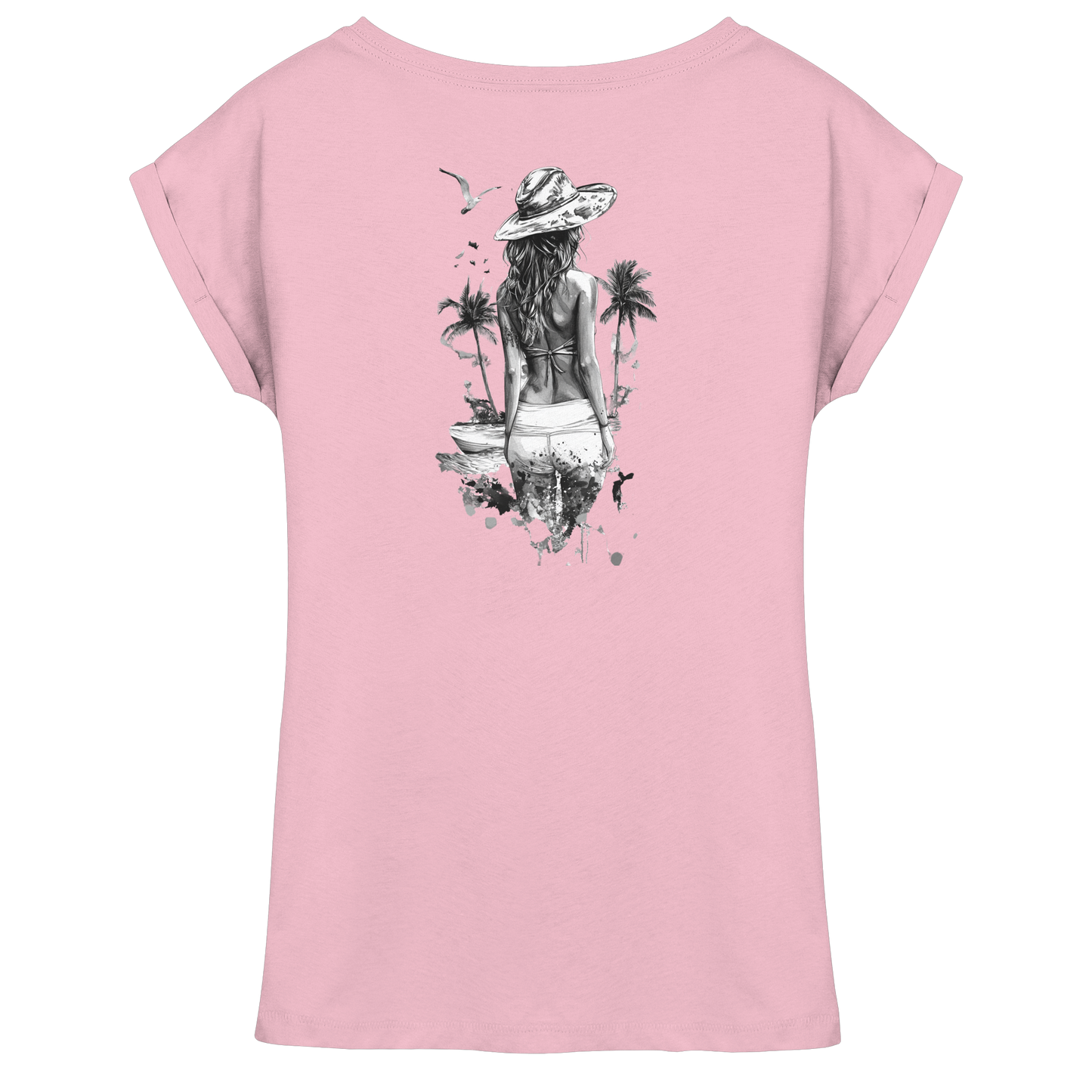 Sommer Vibes - Womens Extended Shoulder T-Shirt