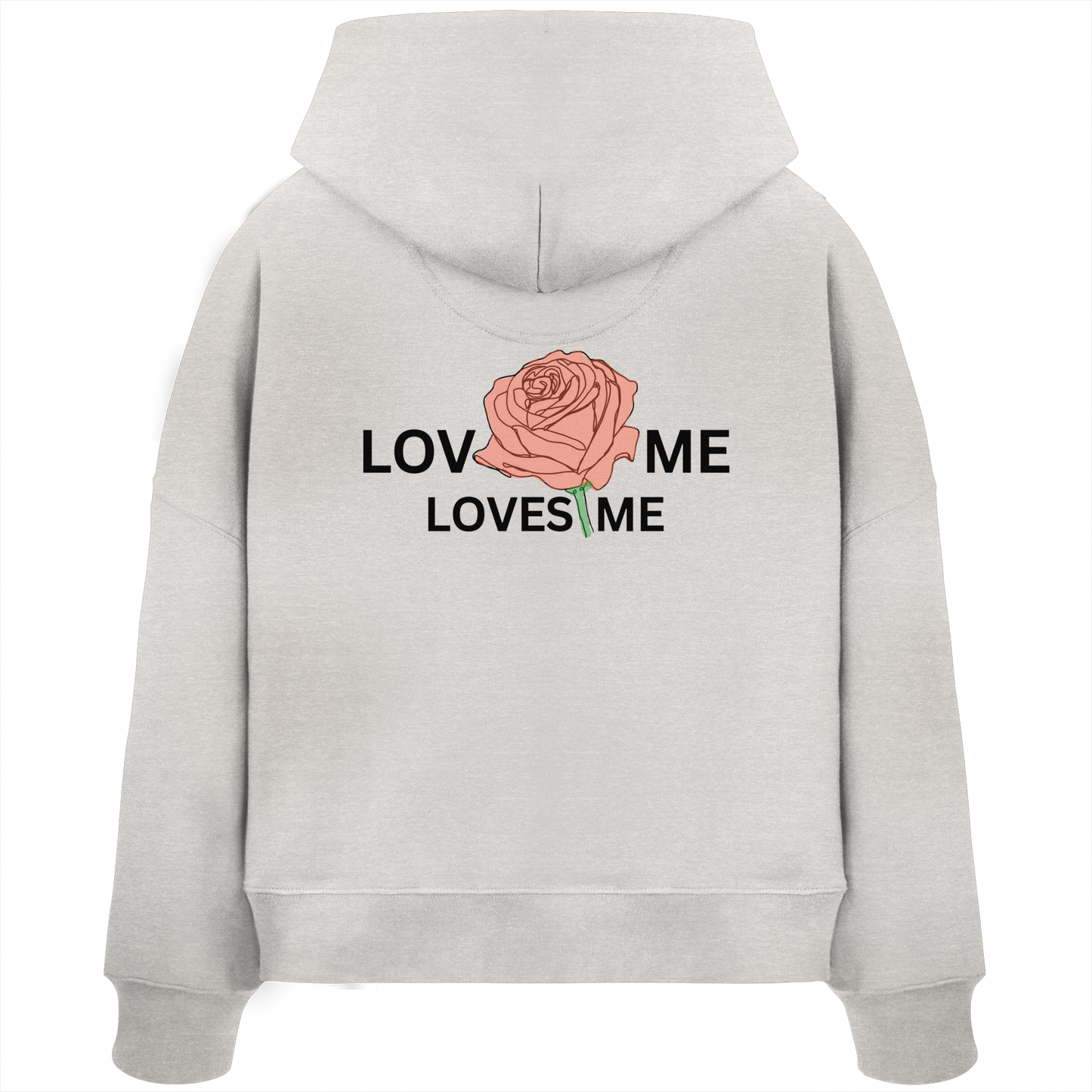 LOVES ME (Rote Rose) - Womens Organic Boxcut Hoodie