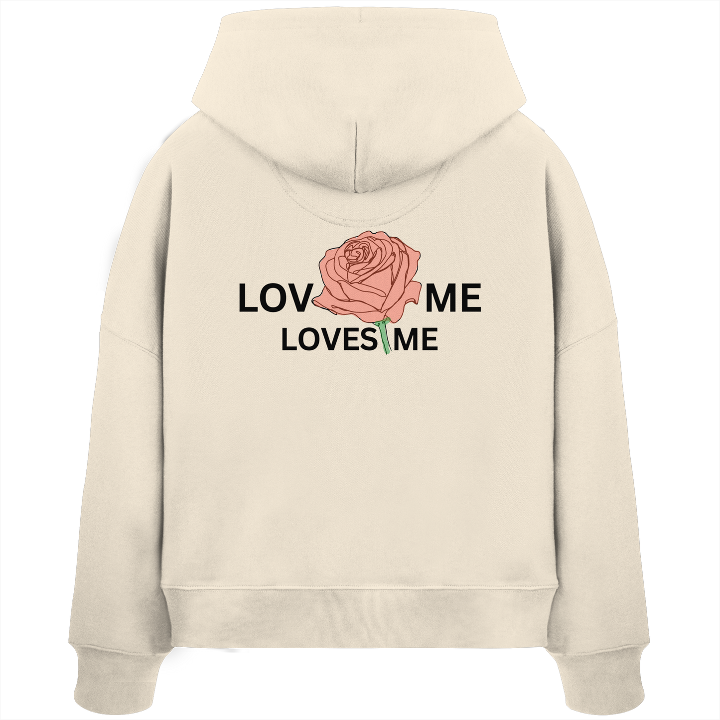 LOVES ME (Rote Rose) - Womens Organic Boxcut Hoodie