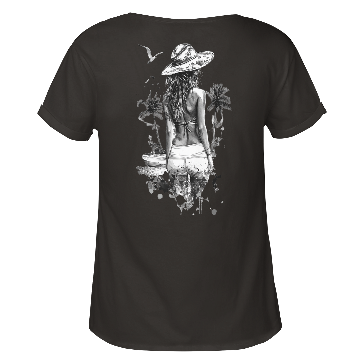 Sommer Vibes - Womens Roll-Up T-Shirt