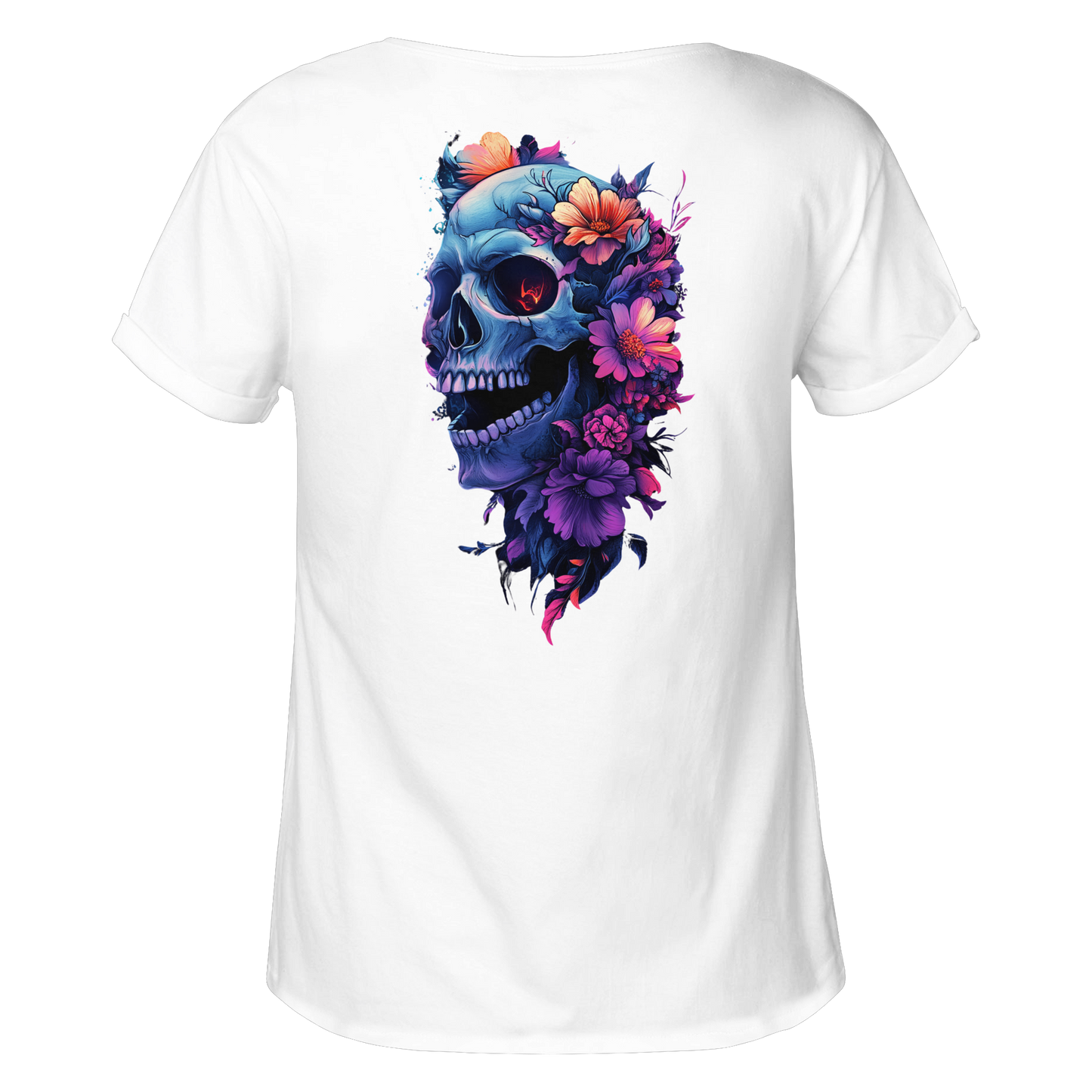 Totenkopfs Blüte - Womens Roll-Up T-Shirt