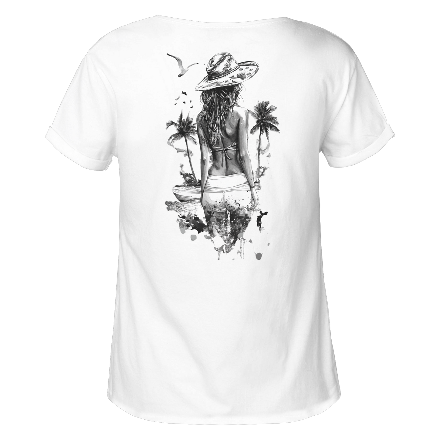 Sommer Vibes - Womens Roll-Up T-Shirt