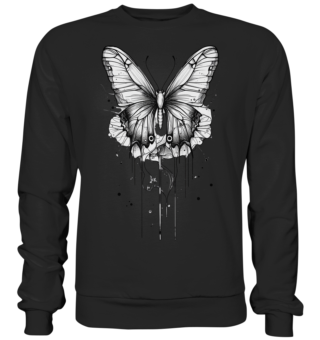 Schmetterlings Träume (nur Vorderseite Druck) - Basic Sweatshirt