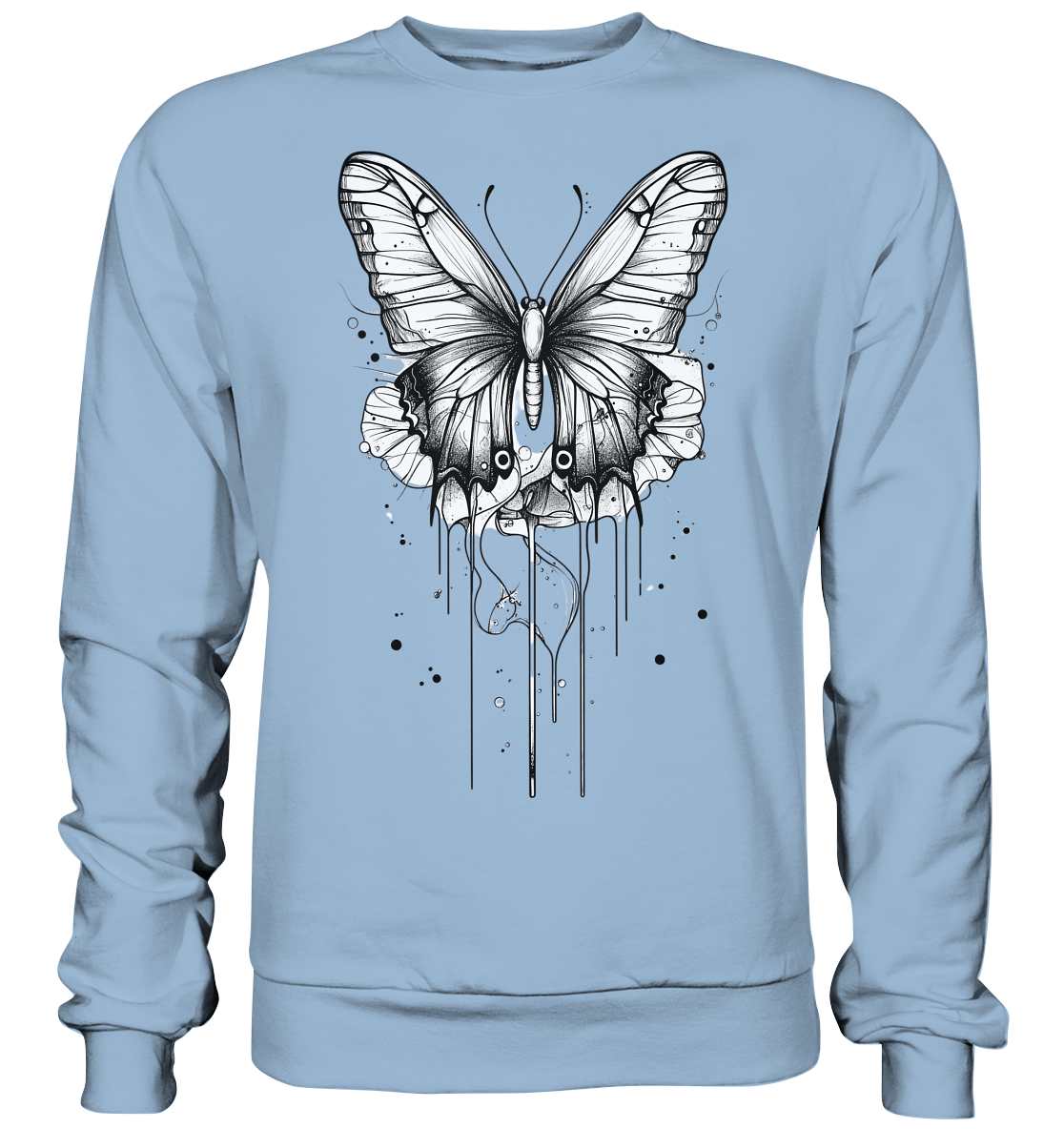 Schmetterlings Träume (nur Vorderseite Druck) - Basic Sweatshirt