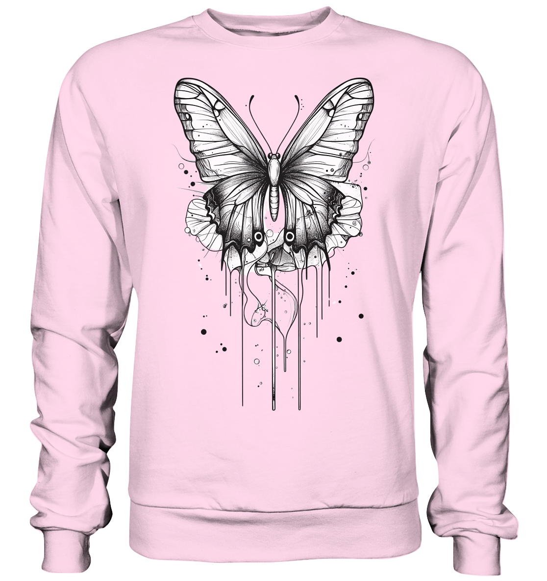 Schmetterlings Träume (nur Vorderseite Druck) - Basic Sweatshirt