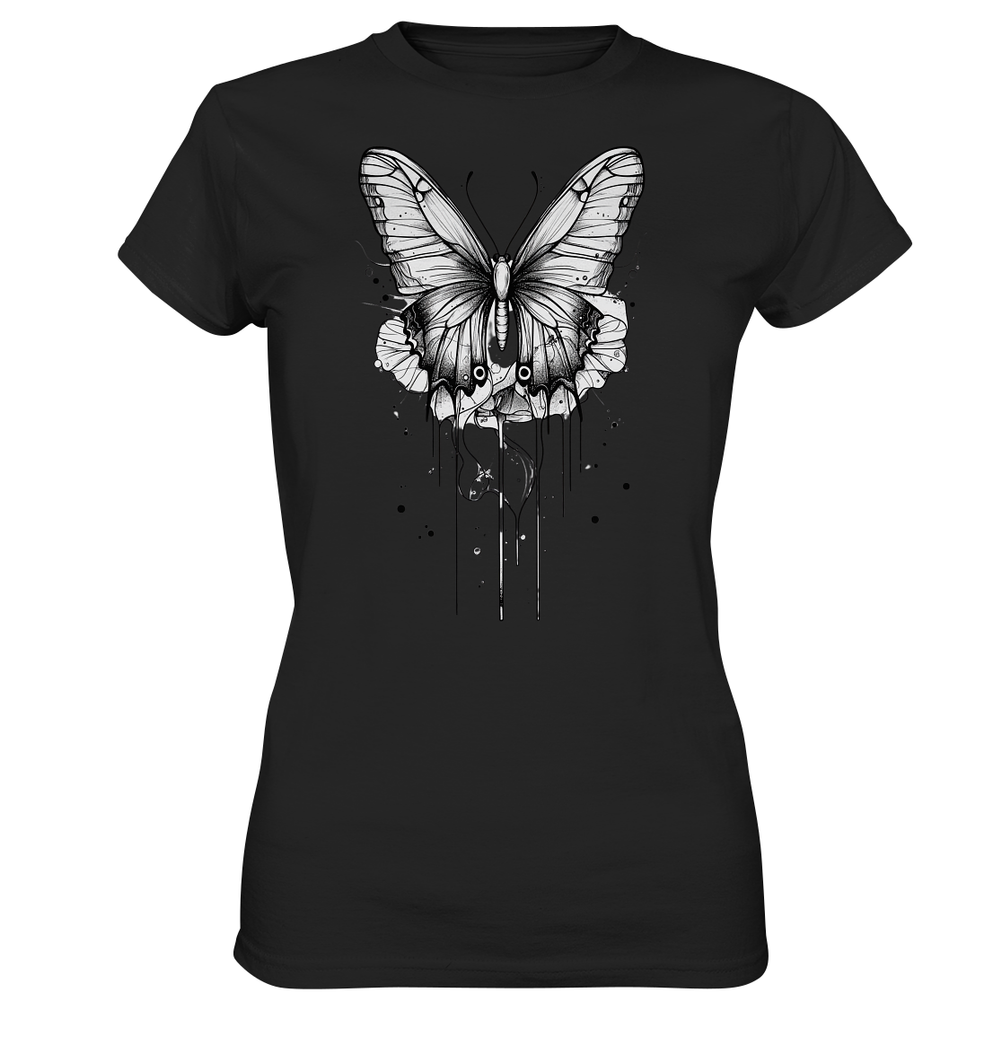 Schmetterlings Träume (nur Vorderseite Druck) - Ladies Premium Shirt