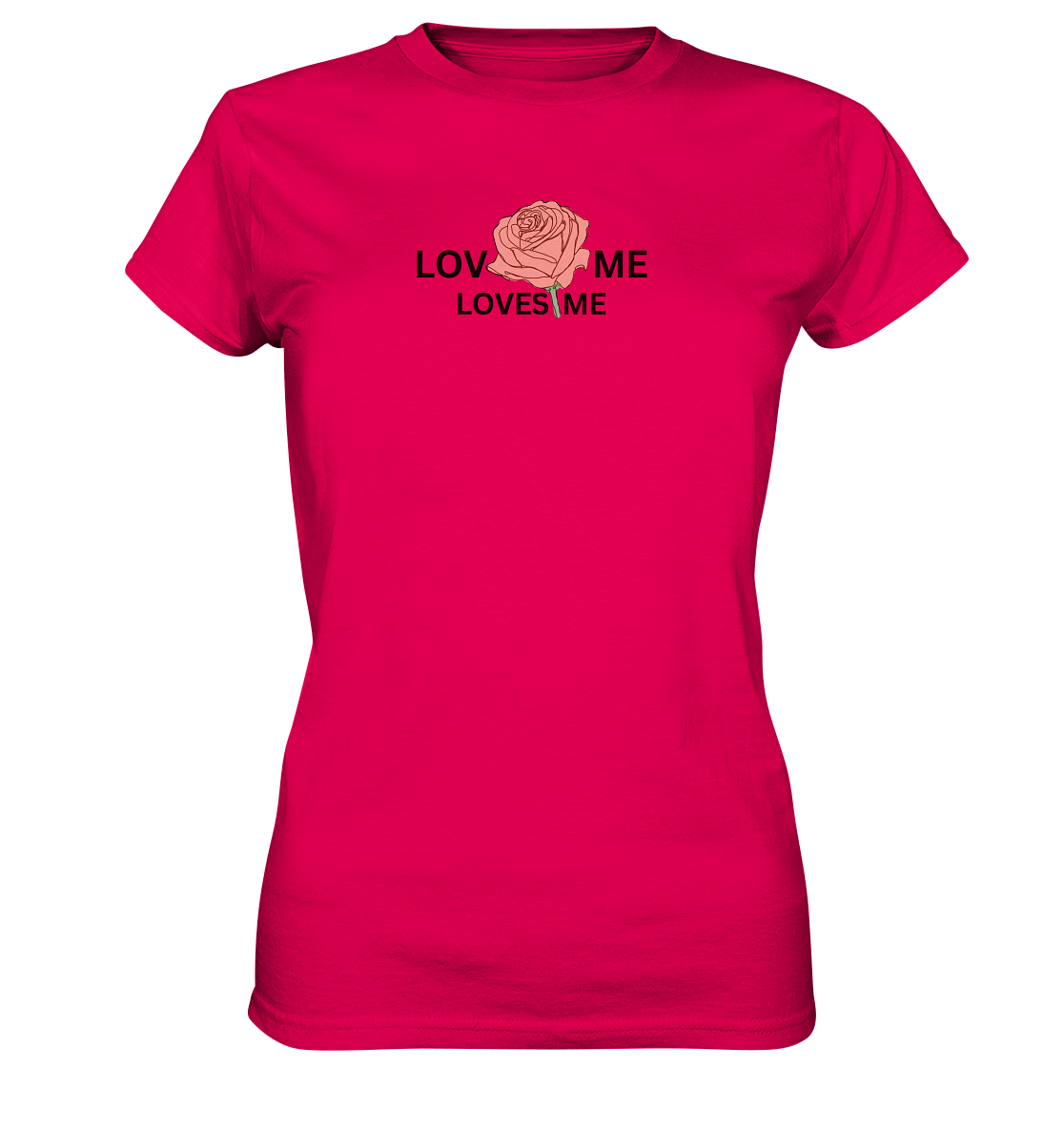 LOVES ME (Rote Rose) - Ladies Premium Shirt