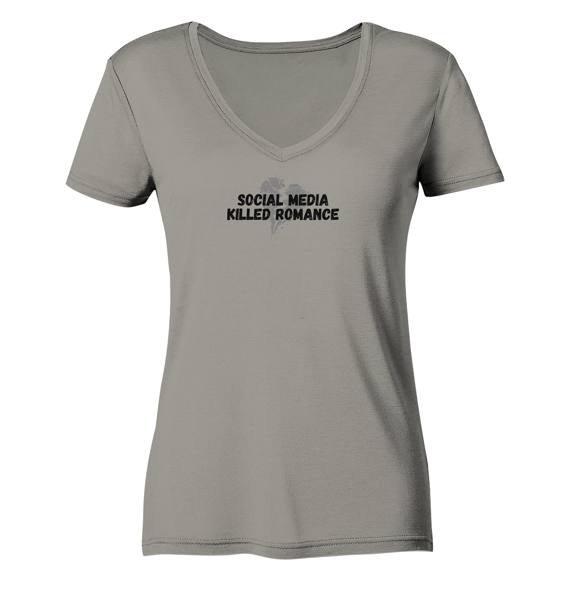 Social Media Killed Romance - Ladies V-Neck Shirt