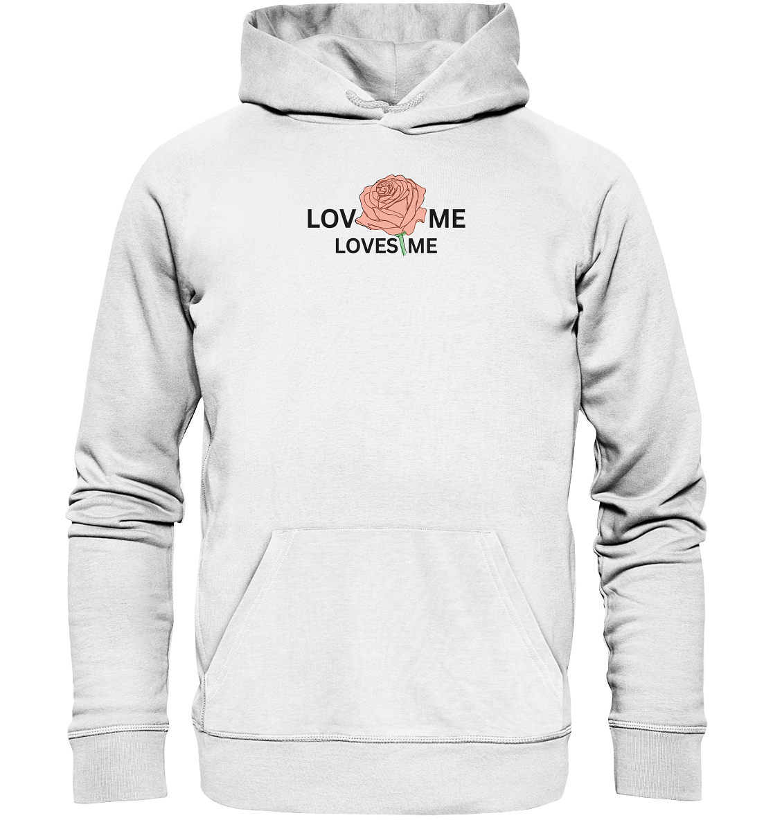 LOVES ME (Rote Rose) - Organic Basic Hoodie