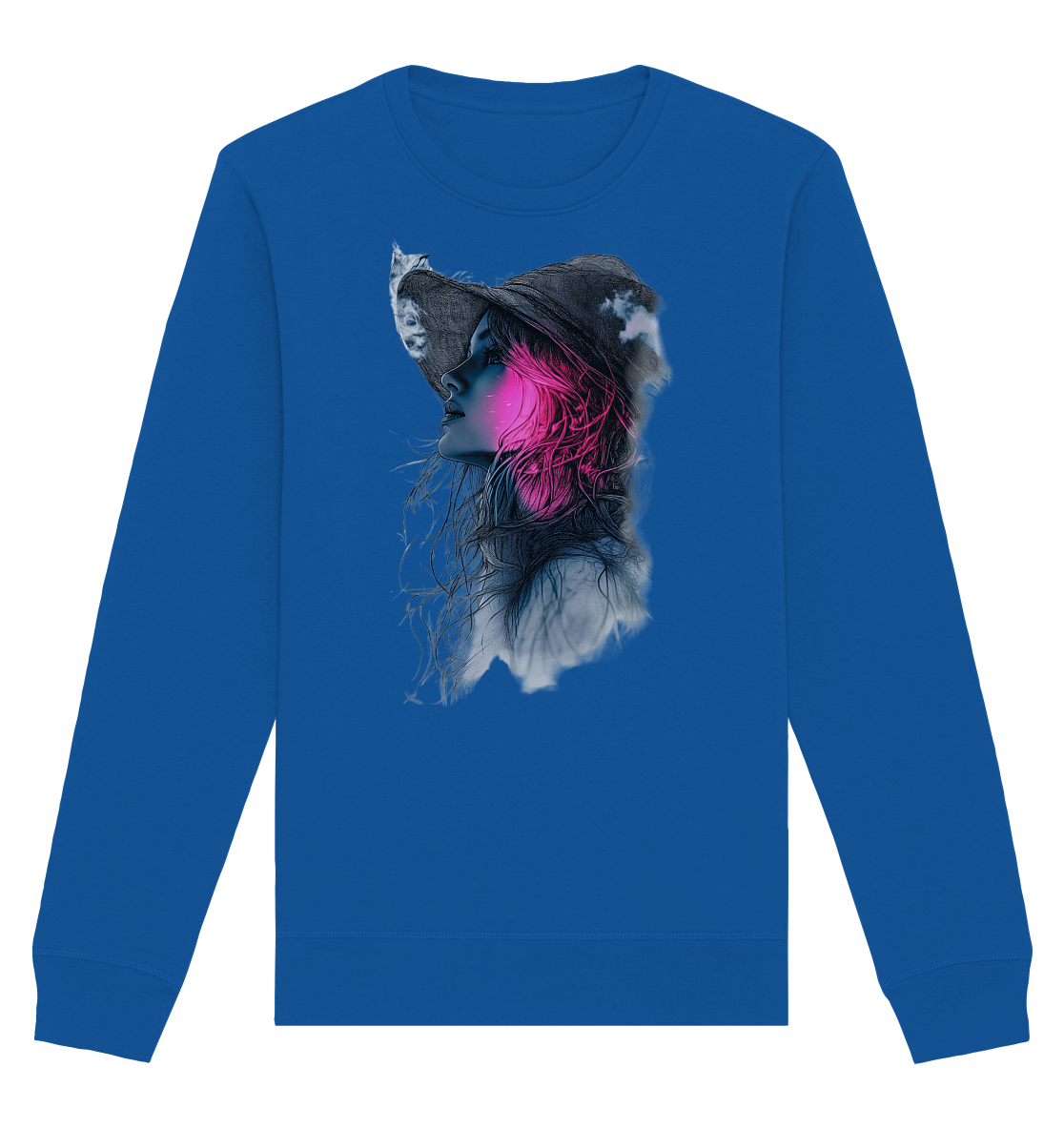 Frau (Vorderseiten Druck) - Organic Basic Unisex Sweatshirt