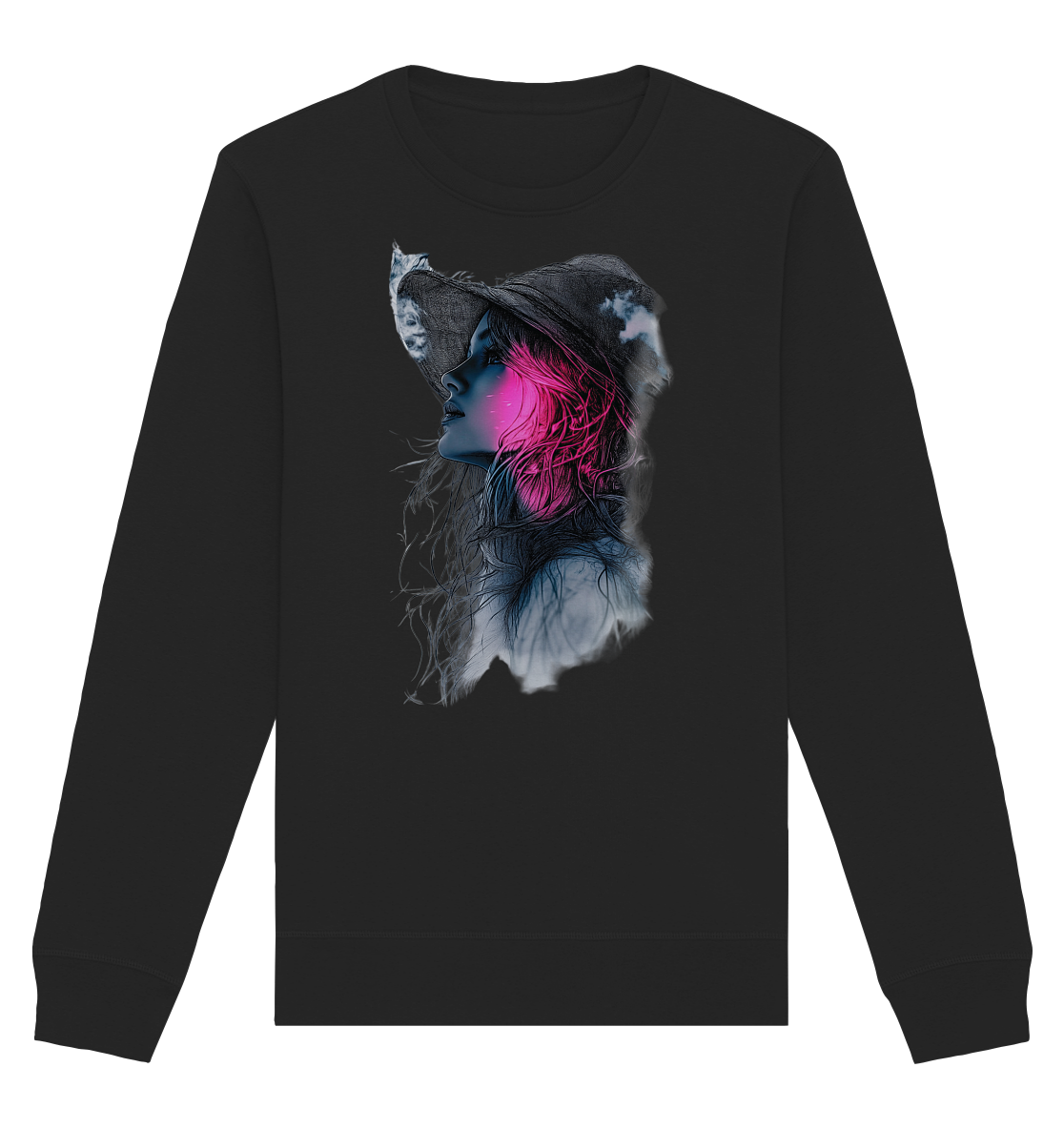 Frau (Vorderseiten Druck) - Organic Basic Unisex Sweatshirt