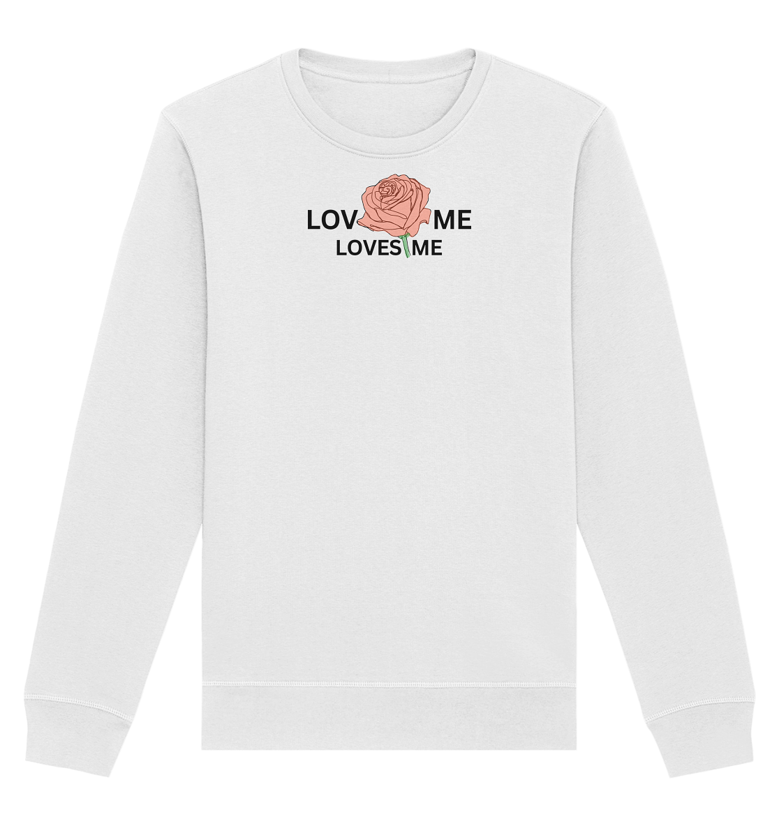 LOVES ME (Rote Rose) - Organic Basic Unisex Sweatshirt
