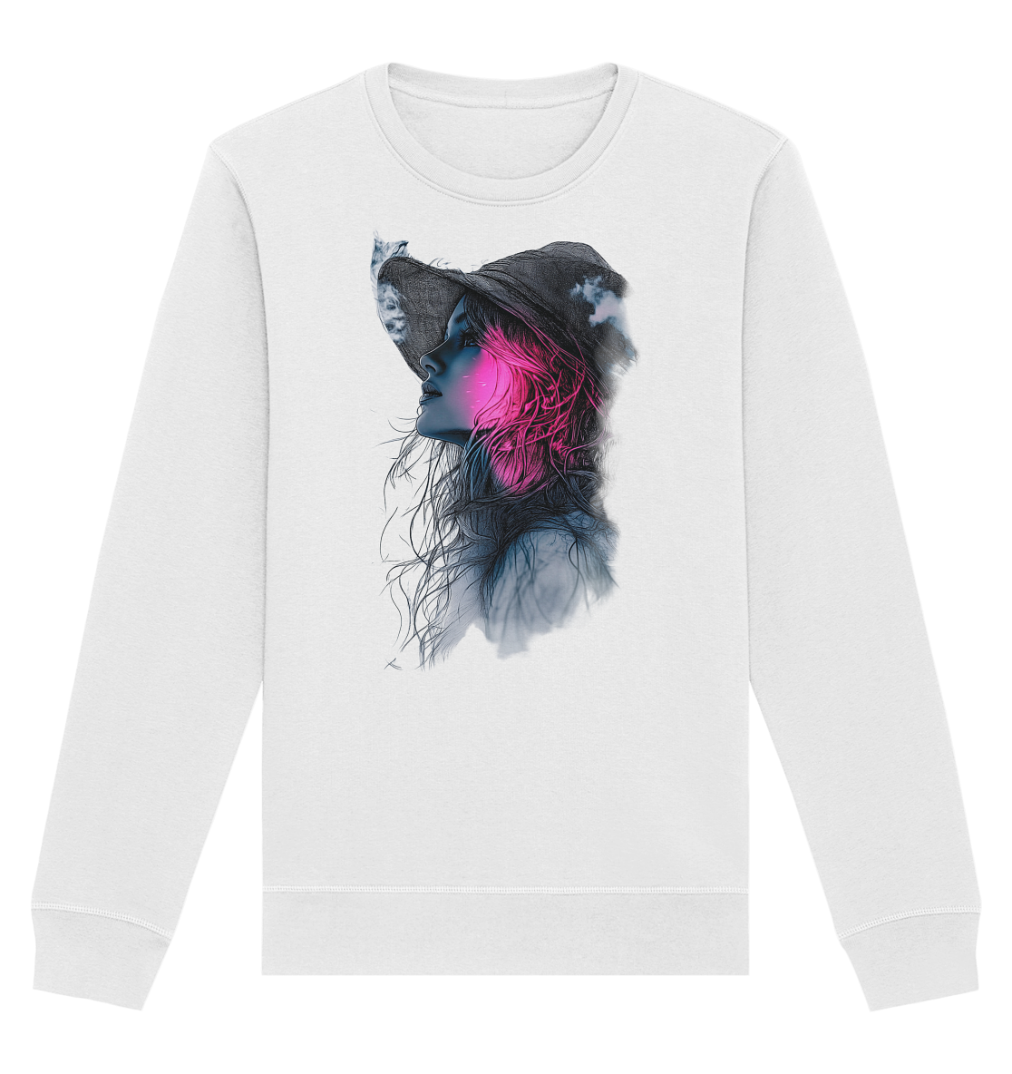 Frau (Vorderseiten Druck) - Organic Basic Unisex Sweatshirt