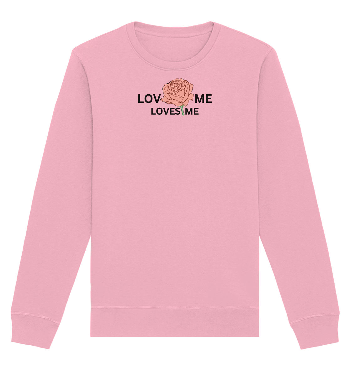LOVES ME (Rote Rose) - Organic Basic Unisex Sweatshirt