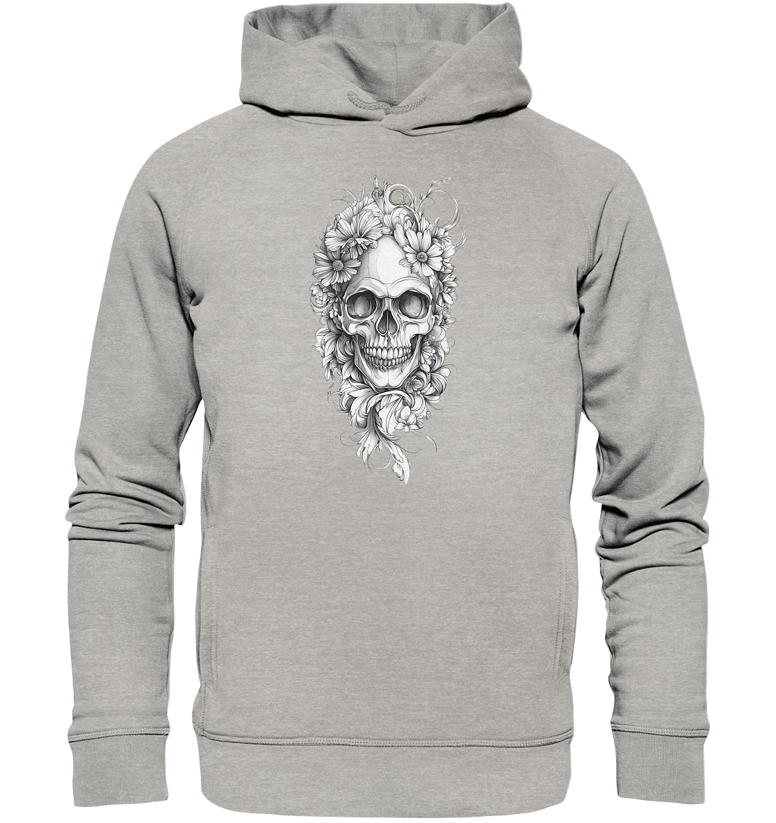 Totenkopfs Blüte - Organic Fashion Hoodie