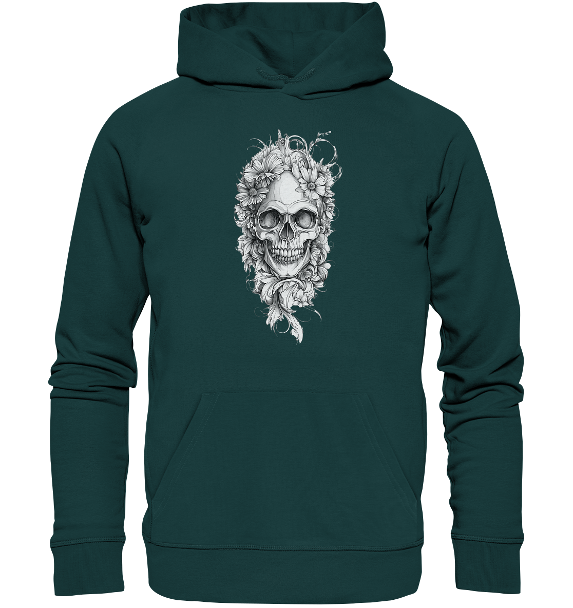 Totenkopfs Blüte - Organic Hoodie
