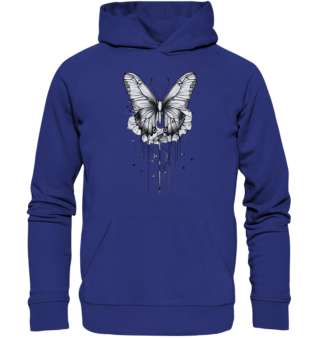 Schmetterlings Träume (nur Vorderseite Druck) - Organic Hoodie