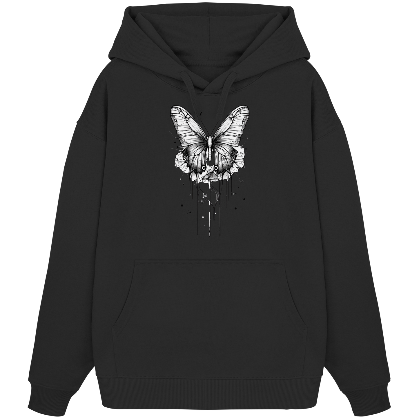 Schmetterlings Träume (nur Vorderseite Druck) - Organic Oversize Hoodie