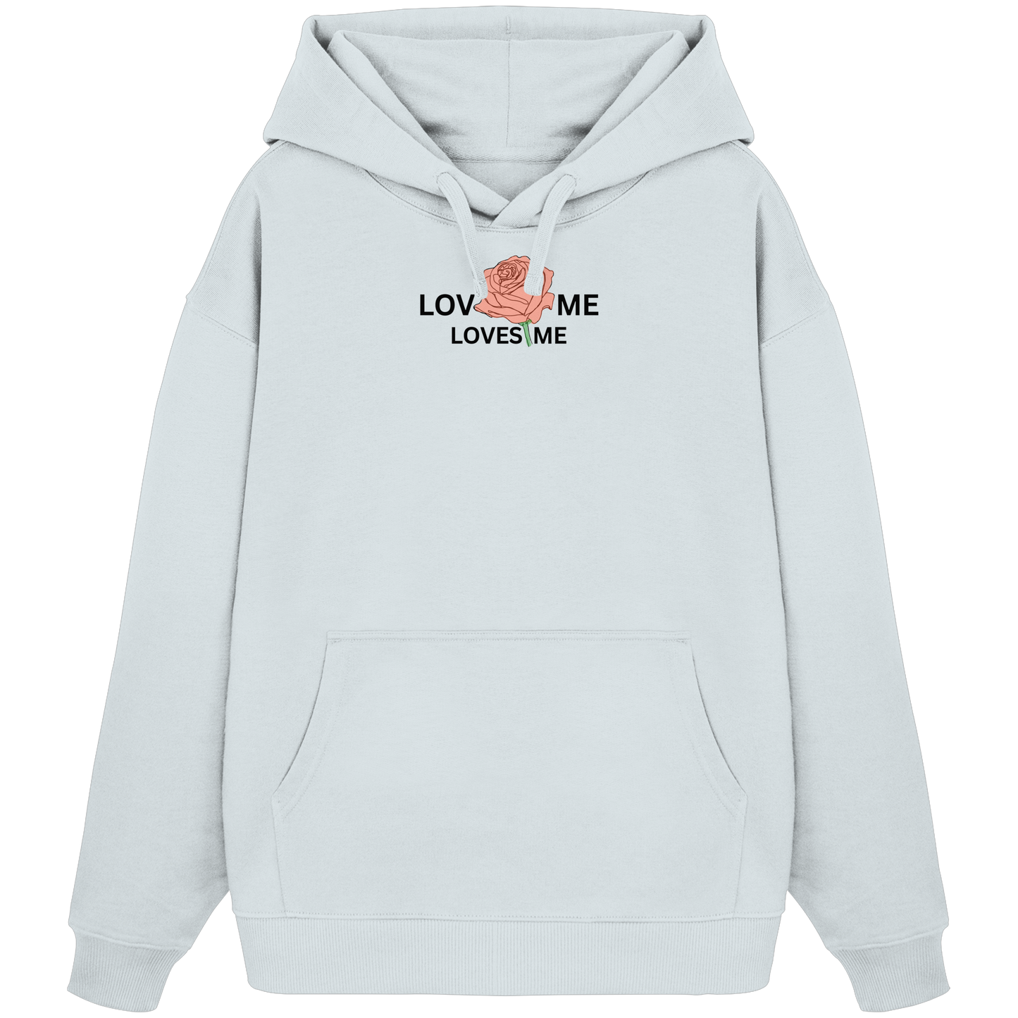 LOVES ME (Rote Rose) - Organic Oversize Hoodie