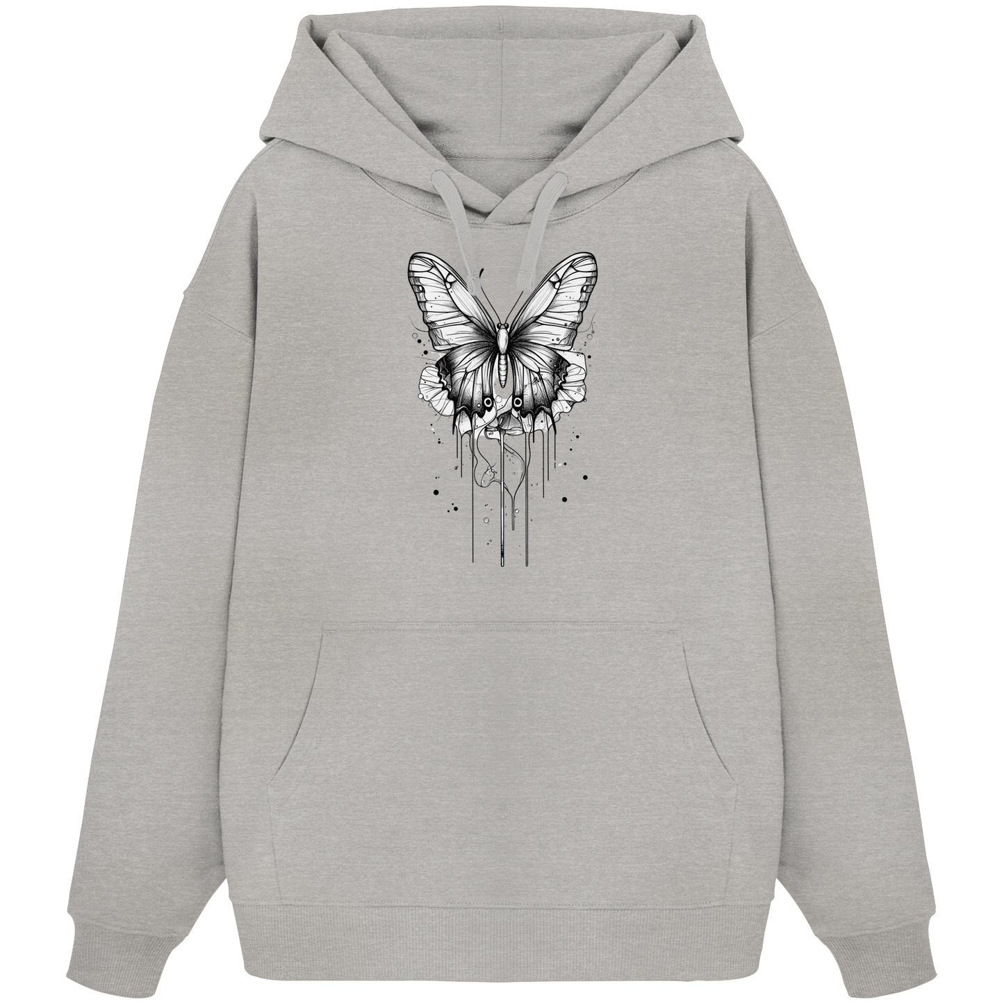 Schmetterlings Träume (nur Vorderseite Druck) - Organic Oversize Hoodie
