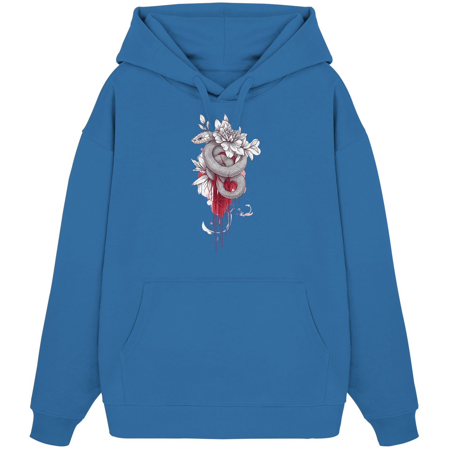 Schlange nur Vorderseiten Druck - Organic Oversize Hoodie