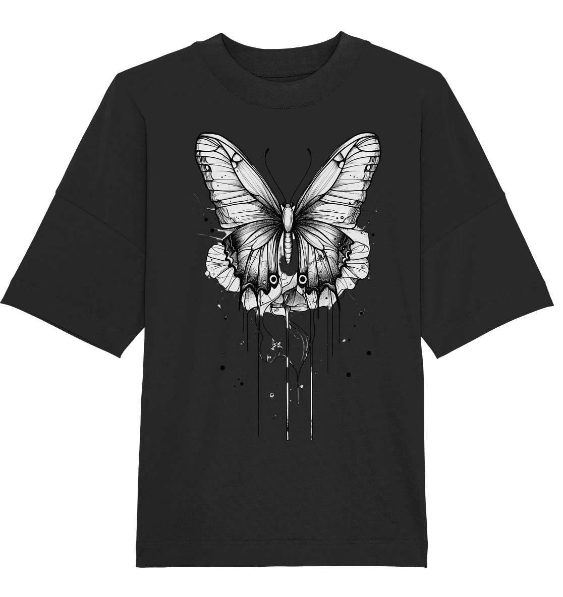 Schmetterlings Träume (nur Vorderseite Druck) - Organic Oversize Shirt