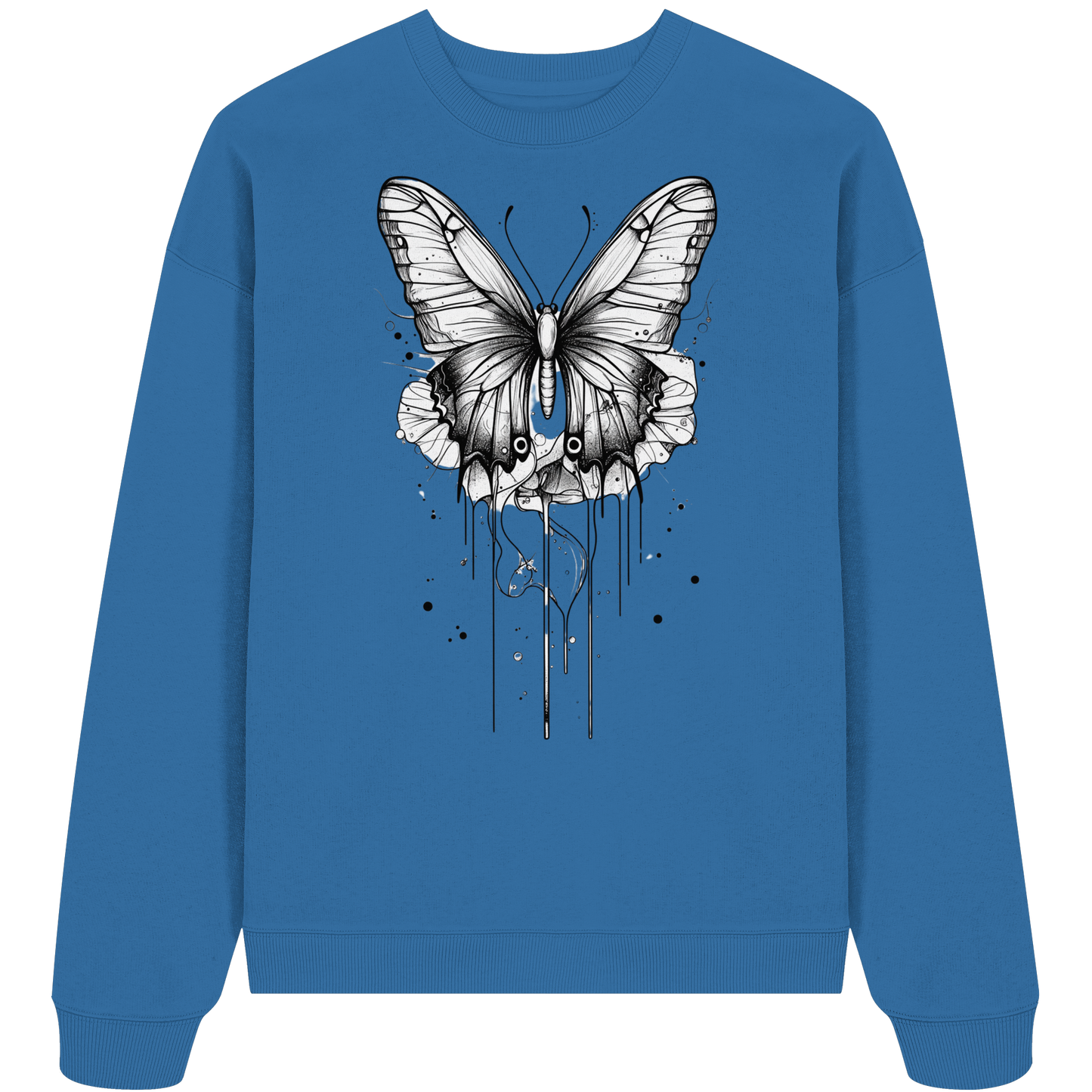 Schmetterlings Träume (nur Vorderseite Druck) - Organic Oversize Sweatshirt